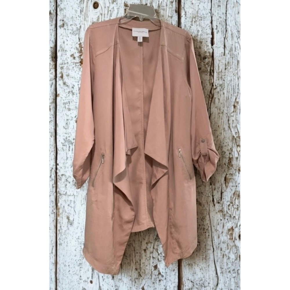 Carolina Belle Montreal Mauve Pink Drape Jacket 1X Minimalist Quiet Luxury